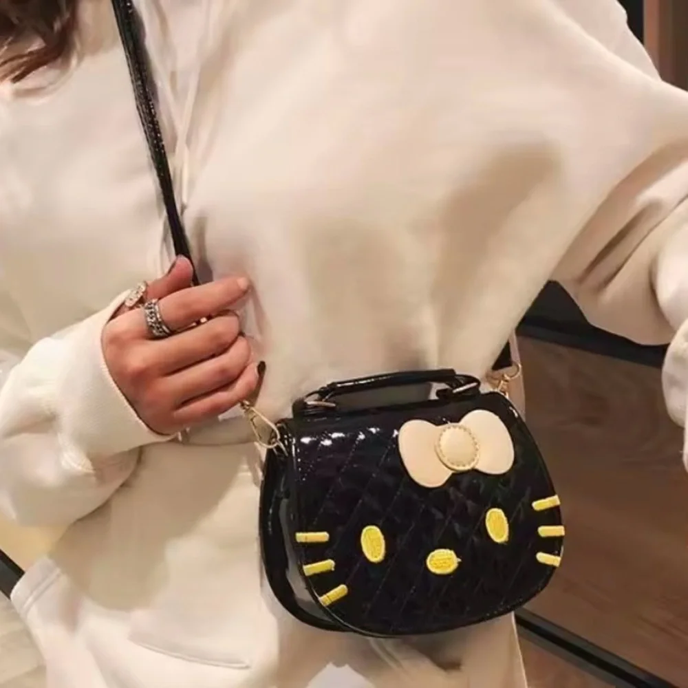 Hello Kitty Cutie Quilted Pink and Black Crossbody Mini Bag 💕